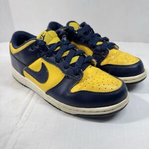 Nike Youth Dunk Low Michigan Boys Sneakers Shoes CW1588-700 Blue Yellow Size 3Y